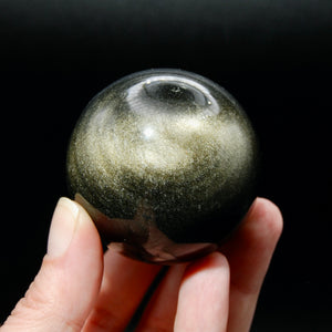 Gold Sheen Obsidian Crystal Sphere