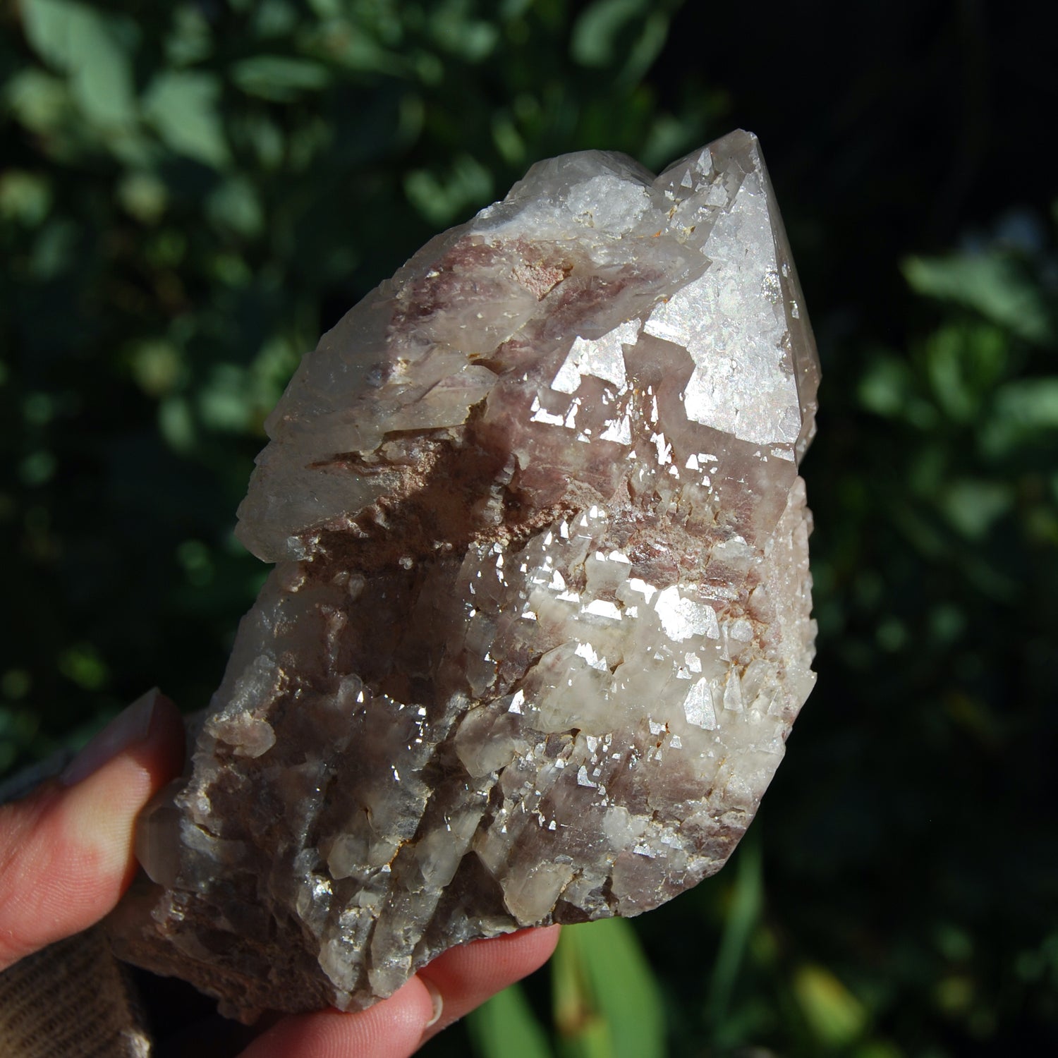 Hematoid Quartz Crystal Cathedral Point, Record Keepers, Raw Red Hematite Quartz, Zimbabwe