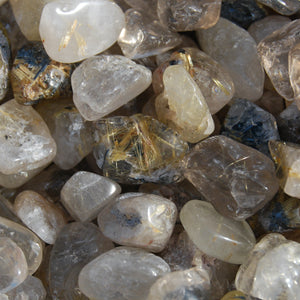 Gold Rutilated Quartz Crystal Tumbled Stones