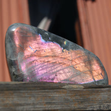 Load image into Gallery viewer, 3.4lb HUGE XL Purple Labradorite Crystal Freeform, Super Flashy Sunset Purple Spectrolite
