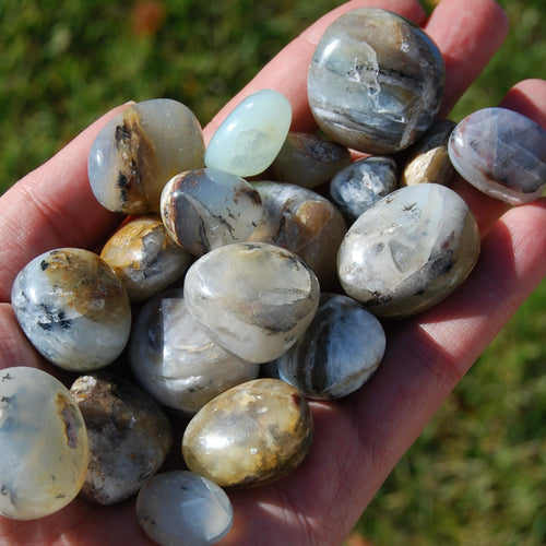 Blue Andean Opal Crystal Tumbled Stones