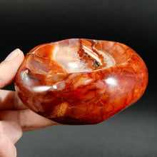 Load image into Gallery viewer, Carnelian Agate Carved Crystal Bowl, Madagascar
