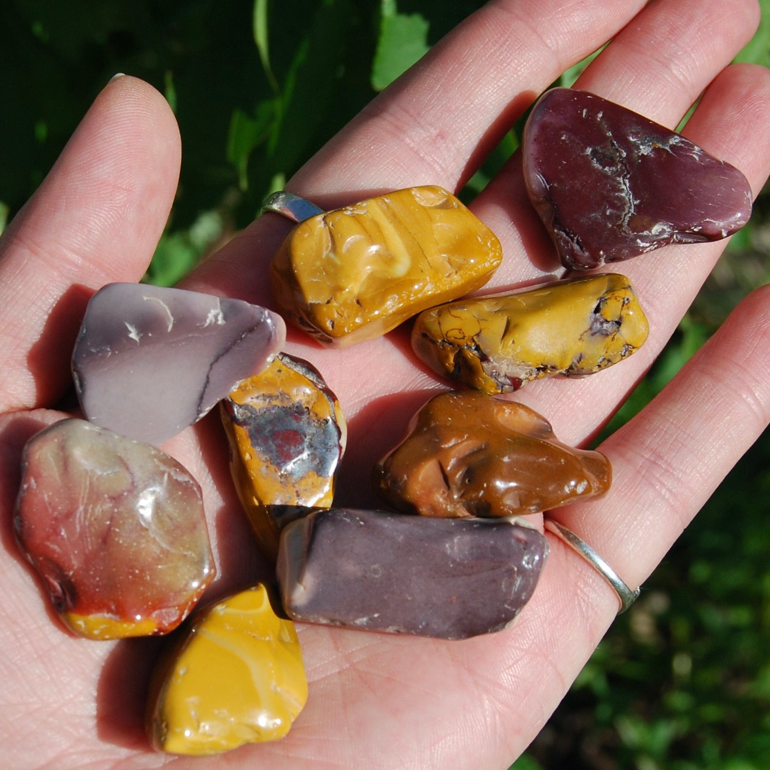Mookaite Jasper Crystal Tumbled Stones, Medium Large
