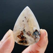 Load image into Gallery viewer, Dendritic Plume Agate Teardrop Pear Cabochon, Indonesia
