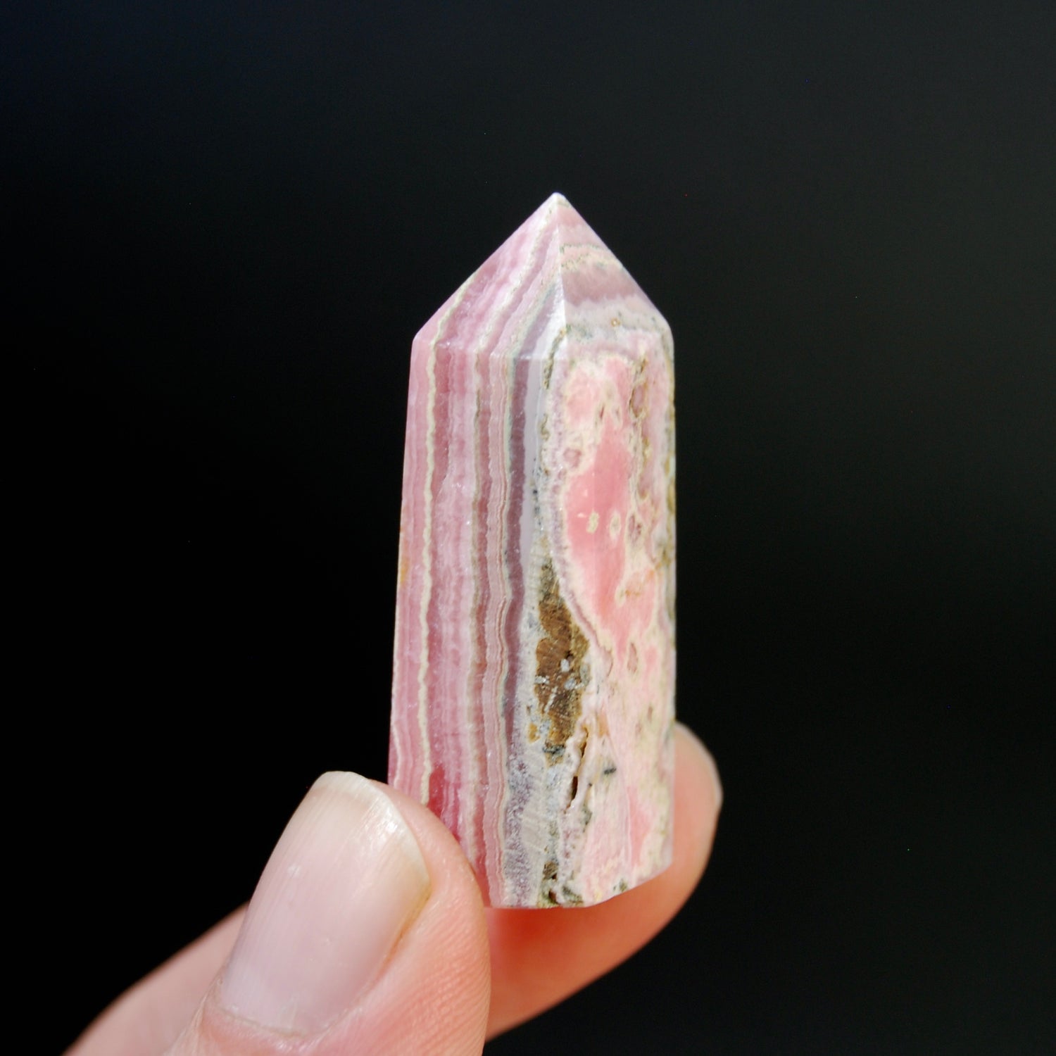 Genuine Rhodochrosite Crystal Tower, Argentina