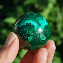 Load image into Gallery viewer, Natural Malachite Crystal Sphere, Congo
