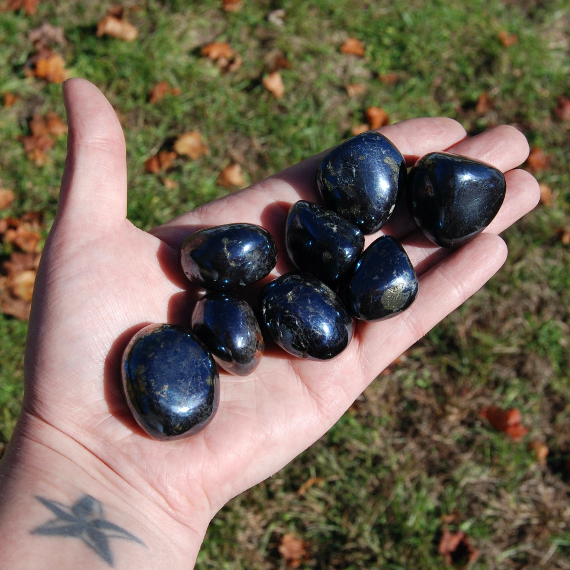 Covellite Tumbled Stones Rare Transformation Crystals