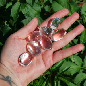 AAA Super Clear Quartz Crystal Tumbled Stones, Optical Clear Quartz, Medium