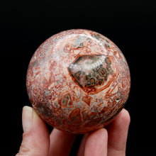 Load image into Gallery viewer, Pink Leopard Skin Jasper Crystal Sphere
