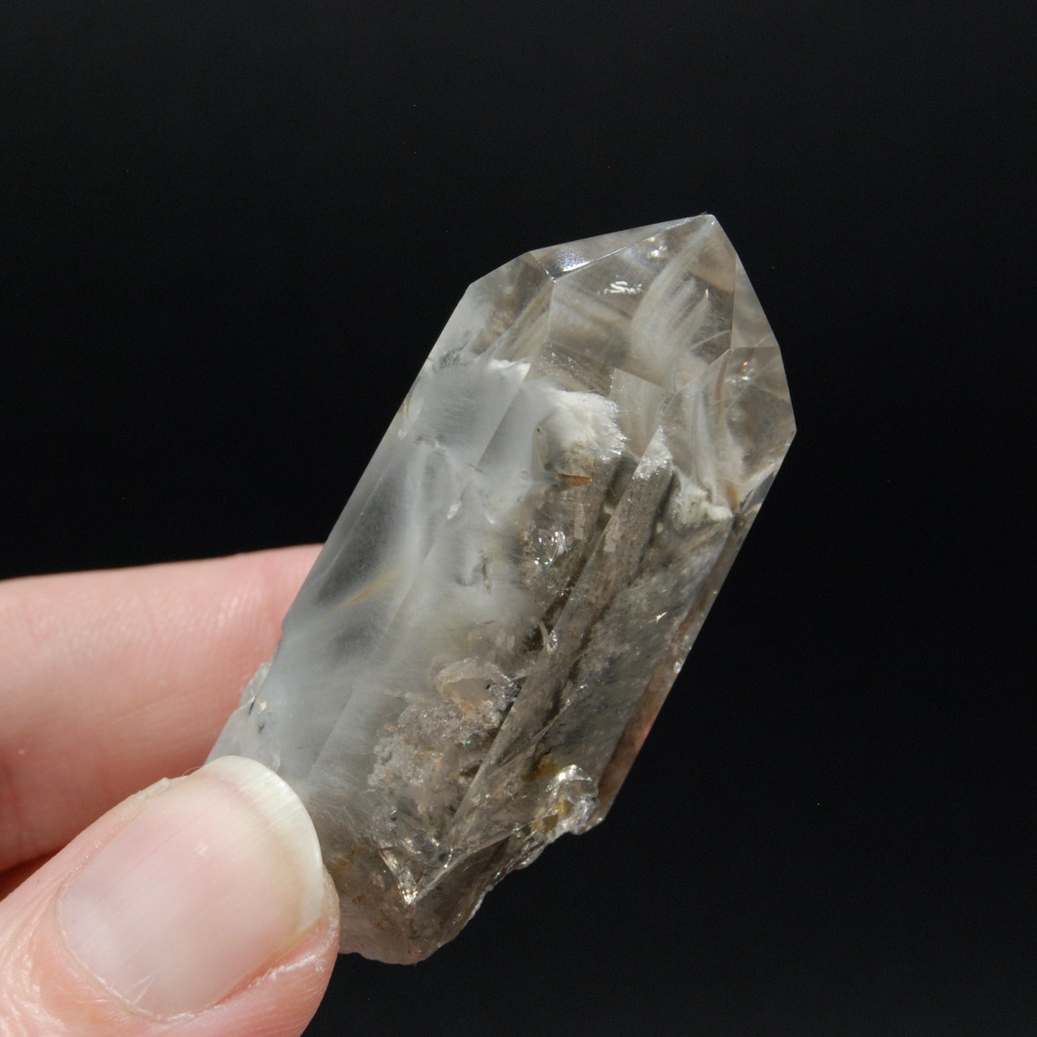 RARE Blue Amphibole Quartz Crystal Freeform, Polished Blue Angel Phantom Quartz, Brazil b9