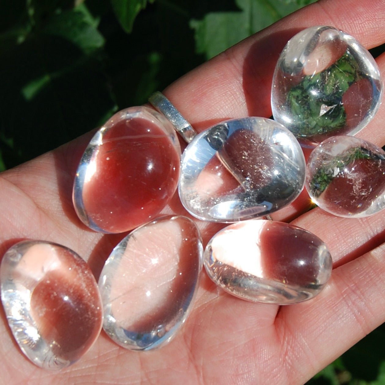 AAA Super Clear Quartz Crystal Tumbled Stones, Optical Clear Quartz, Medium