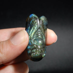 Labradorite Carved Crystal Cicada