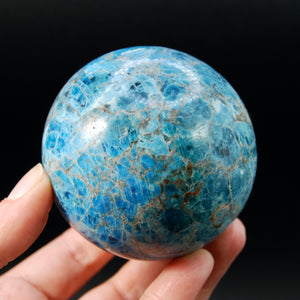 Large Blue Apatite Crystal Sphere, Madagascar