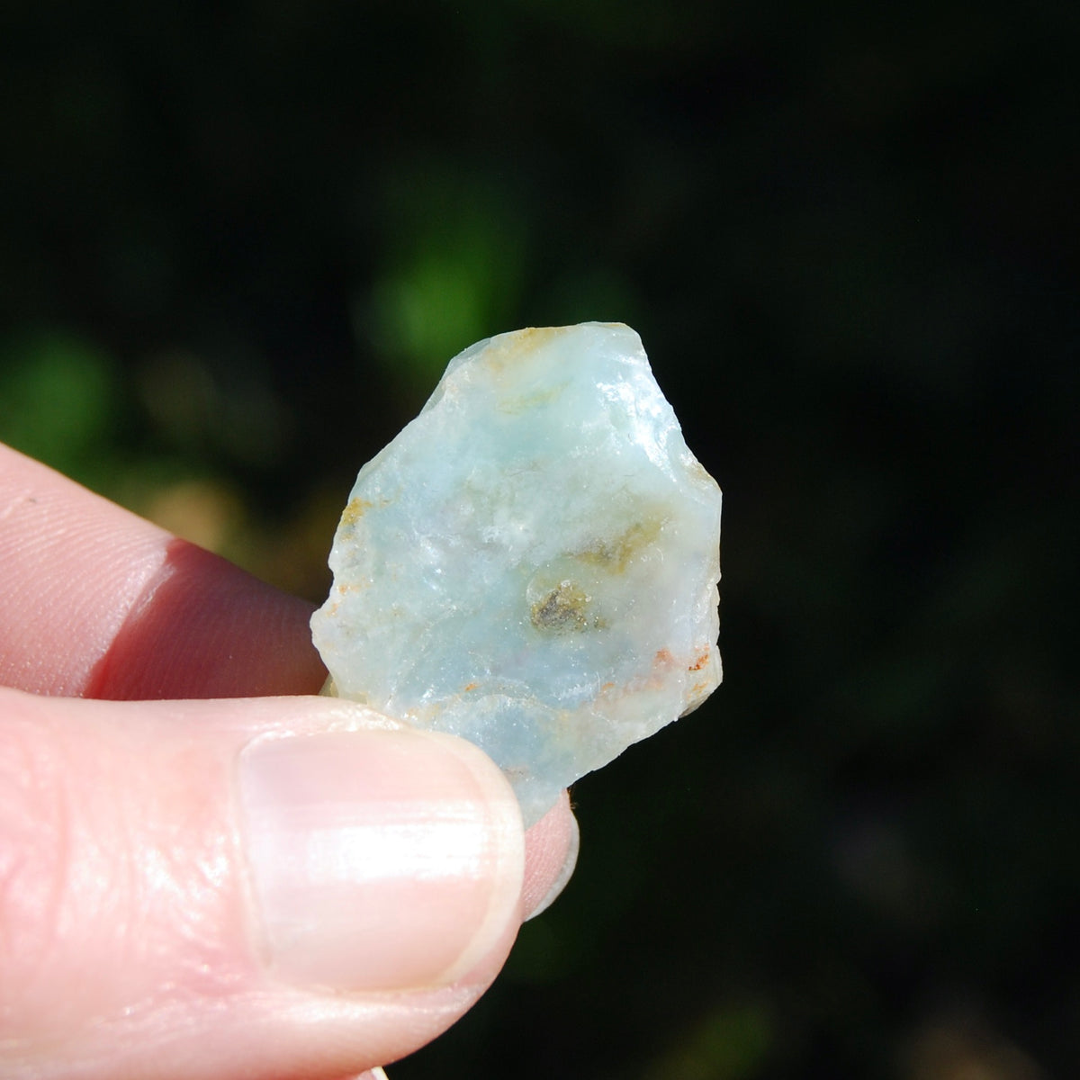 26ct 29mm Blue Peruvian Opal Crystal, Natural Raw Blue Andean