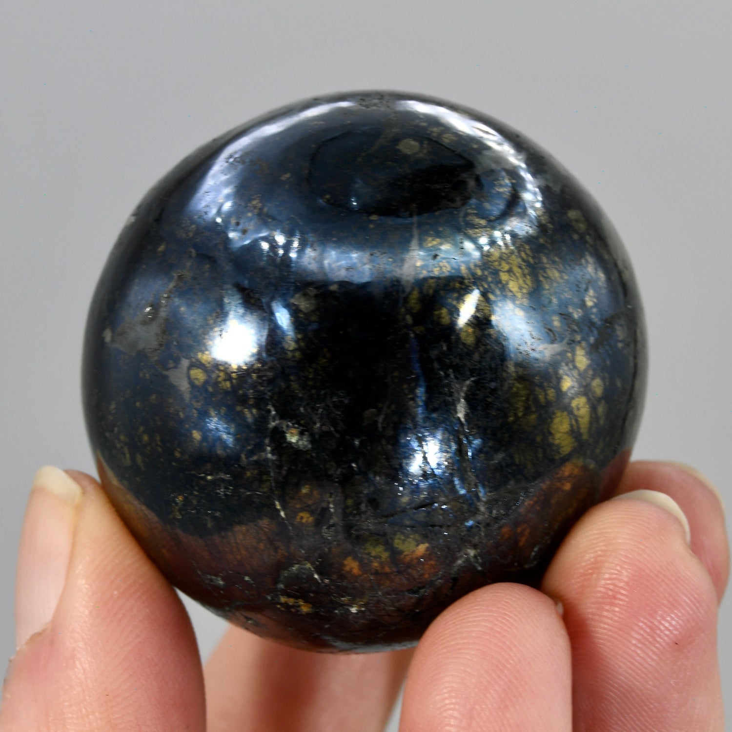 RARE Covellite Crystal Sphere, AAA Top Quality Blue Covelite, Peru