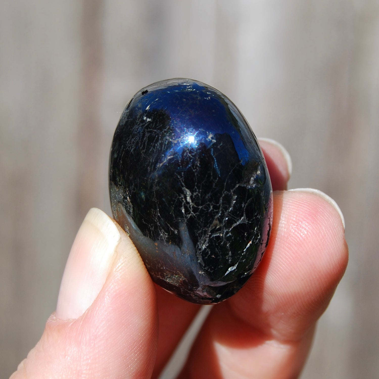 RARE Covellite Crystal Tumbled Stones, AAA Top Quality Blue Covelite, Peru
