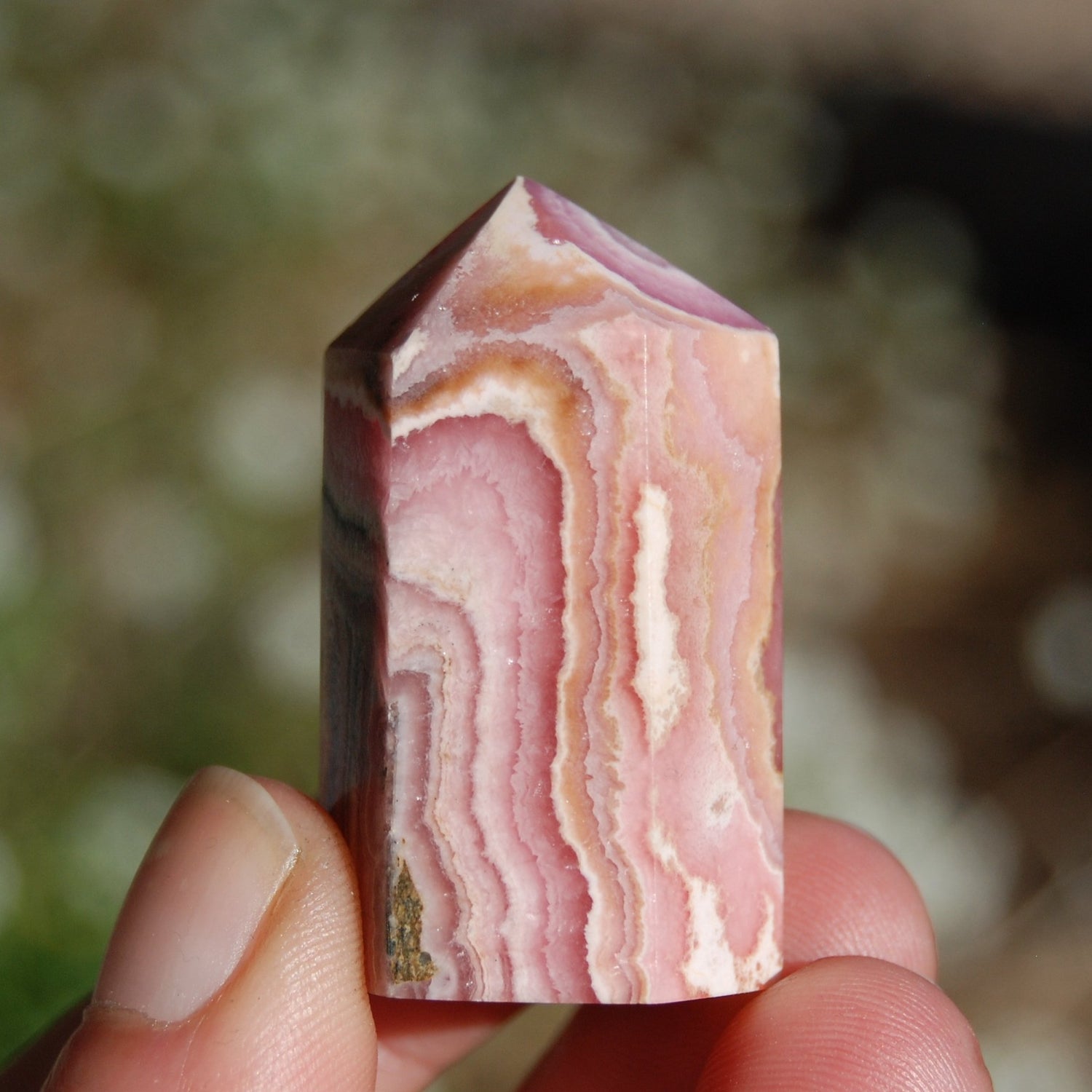 Rhodochrosite Crystal Gemstone Tower