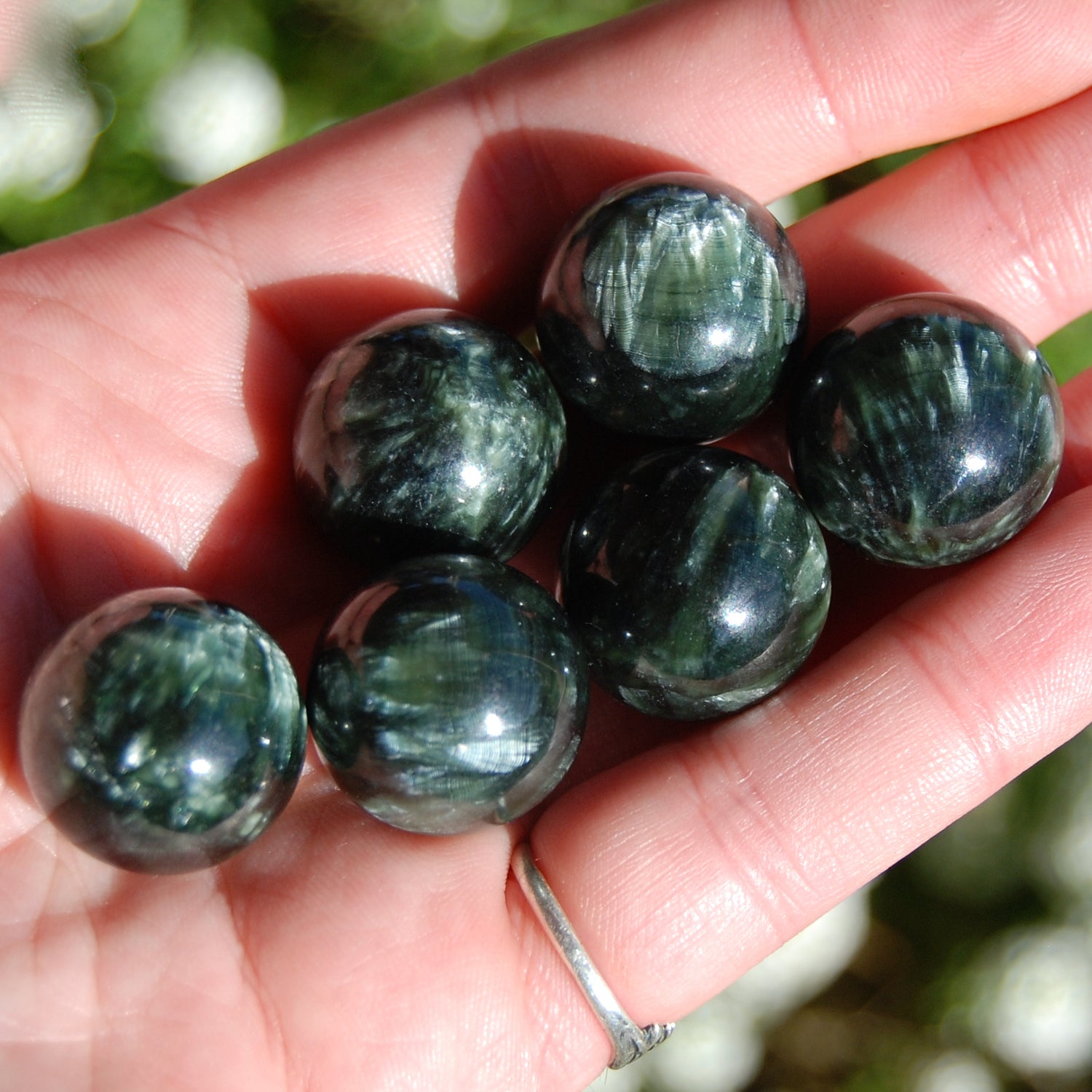 ONE Seraphinite Crystal Gemstone Sphere 20mm