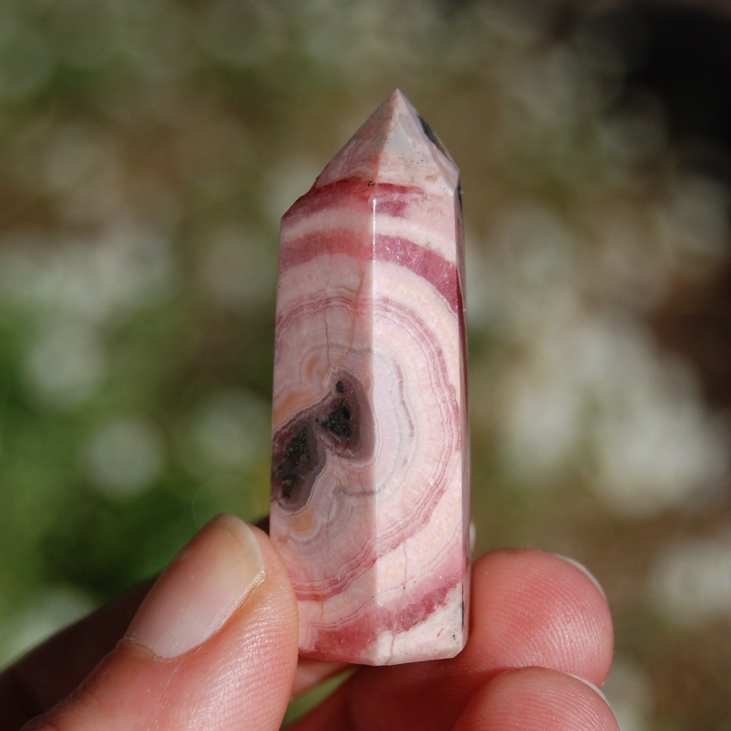 Genuine Rhodochrosite Crystal Gemstone Tower