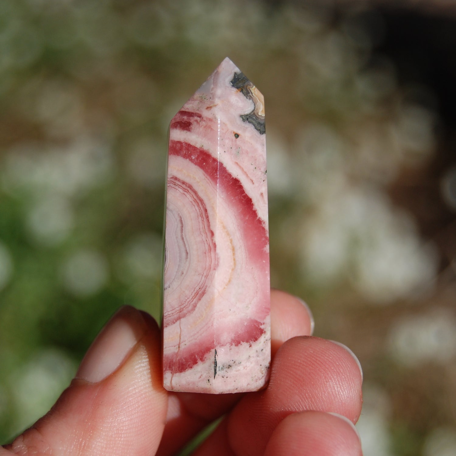 Genuine Rhodochrosite Crystal Gemstone Tower