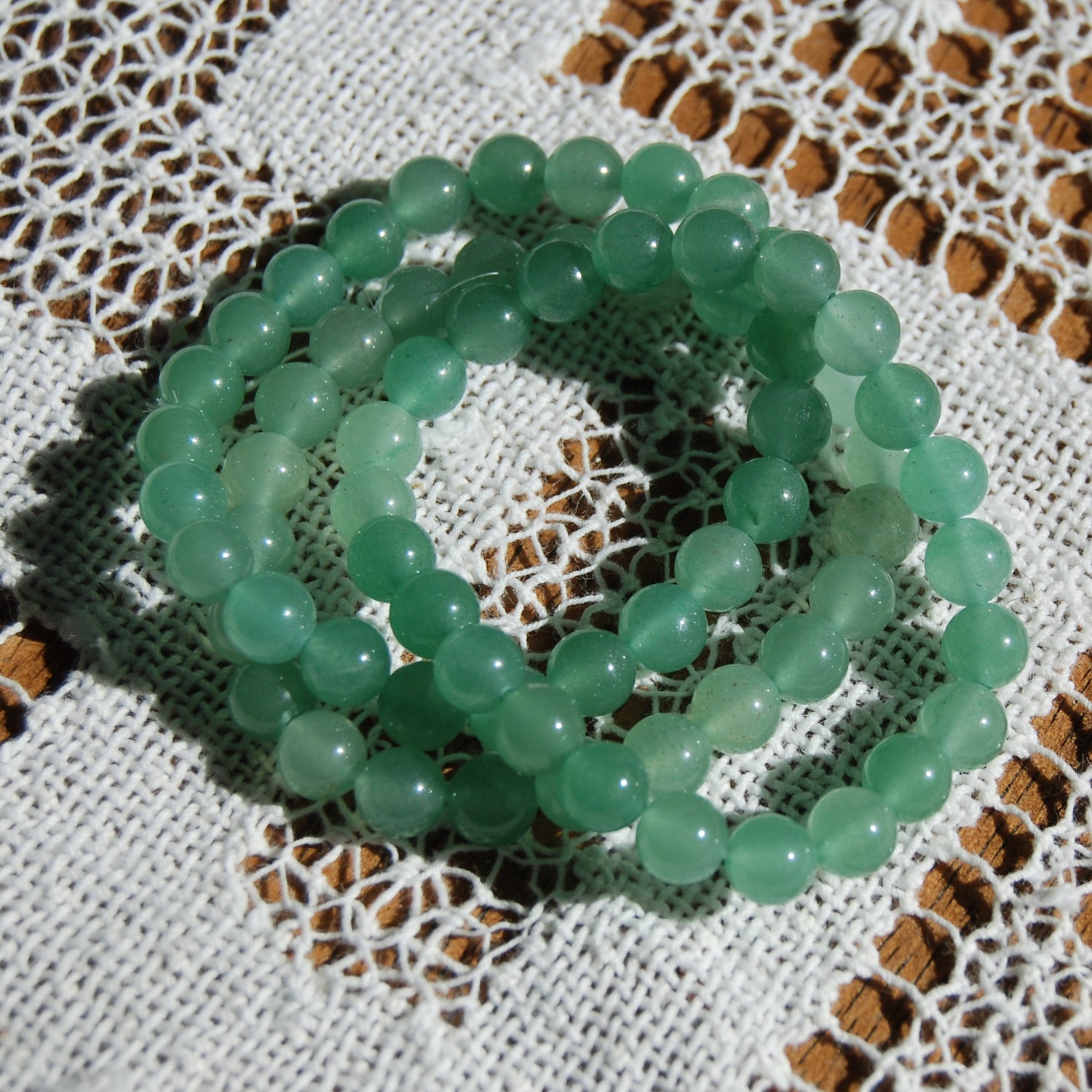 Green Aventurine Crystal Beaded Power Bracelet 8mm Natural Gemstone Beads