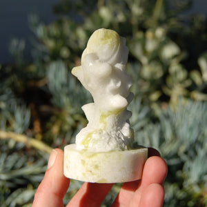 Lantian Jade Sleeping Mermaid Crystal Carving