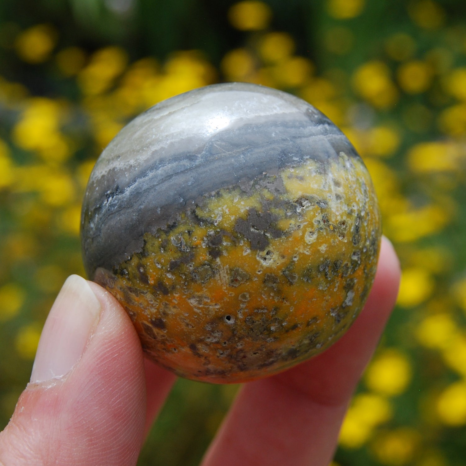 SALE was 46 | 1.5in 92g Bumblebee Jasper Crystal Sphere, Healing Crystals