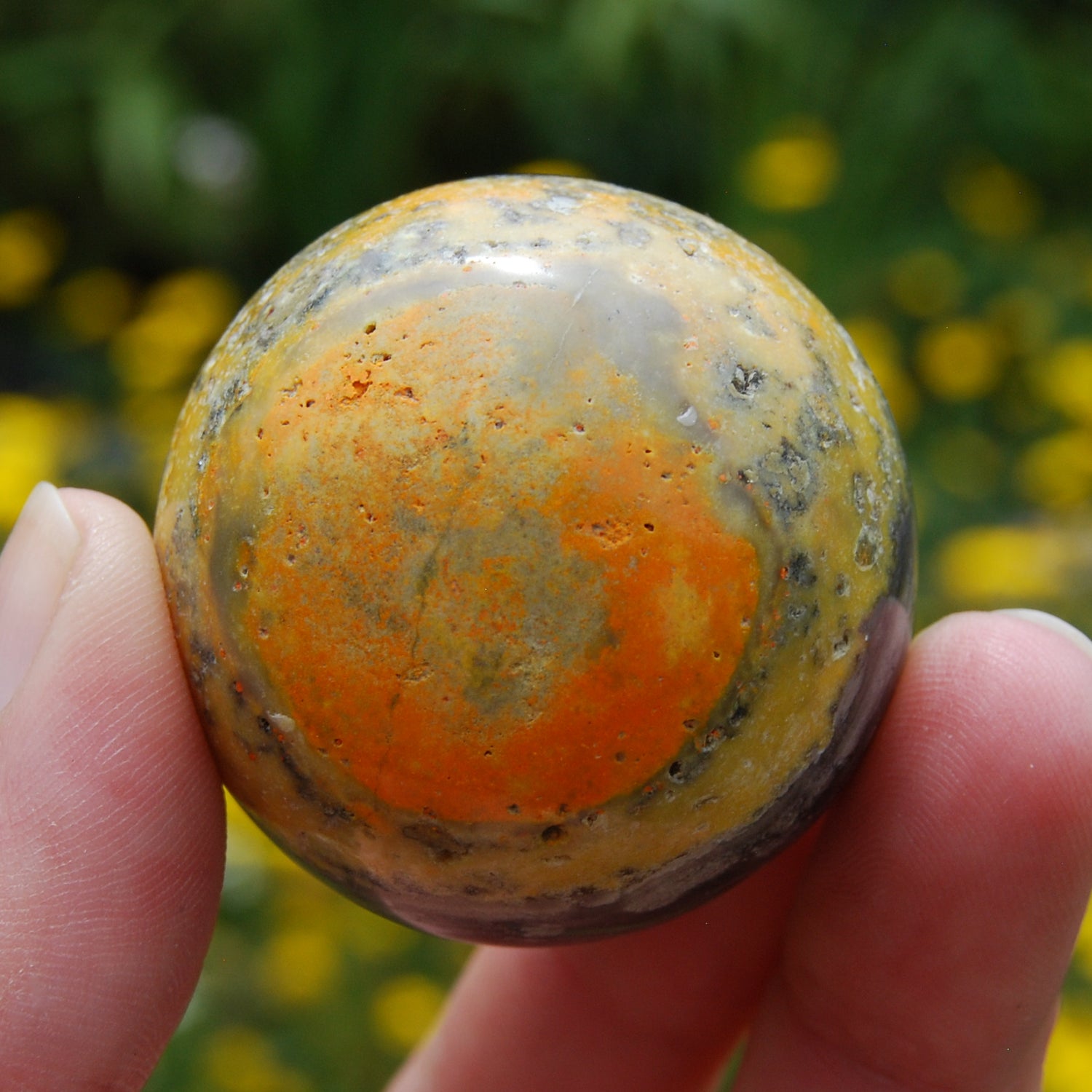 SALE was 46 | 1.5in 92g Bumblebee Jasper Crystal Sphere, Healing Crystals