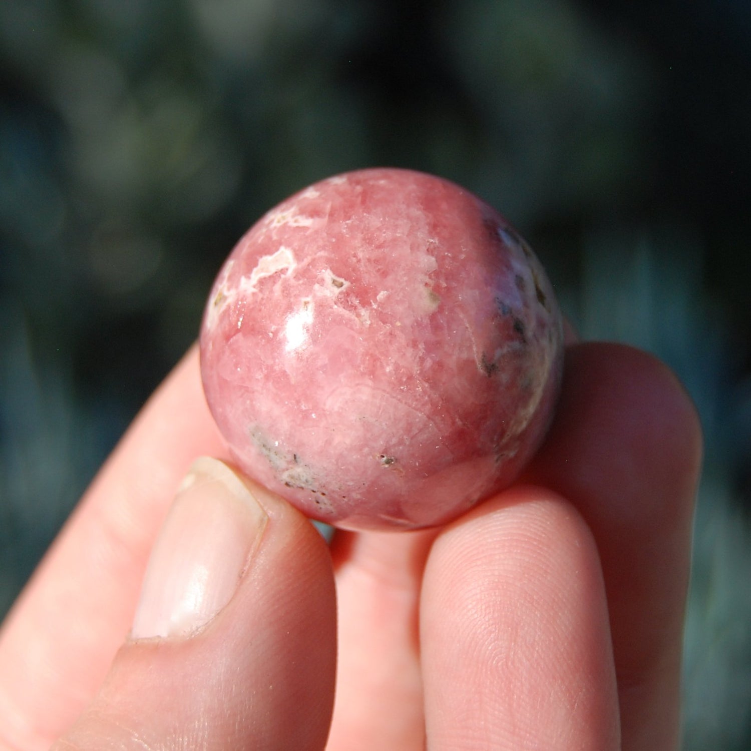 Rhodochrosite Crystal Gemstone Sphere