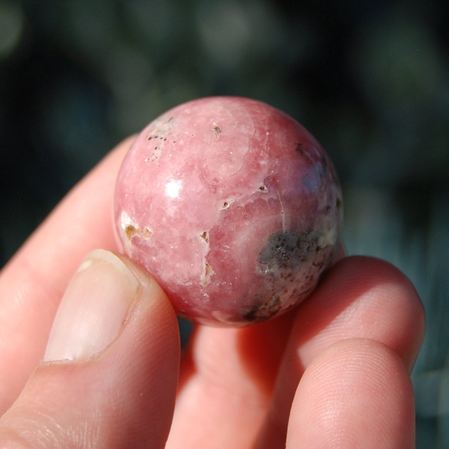 Rhodochrosite Crystal Gemstone Sphere