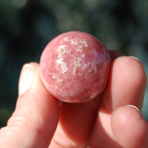 Rhodochrosite Crystal Gemstone Sphere