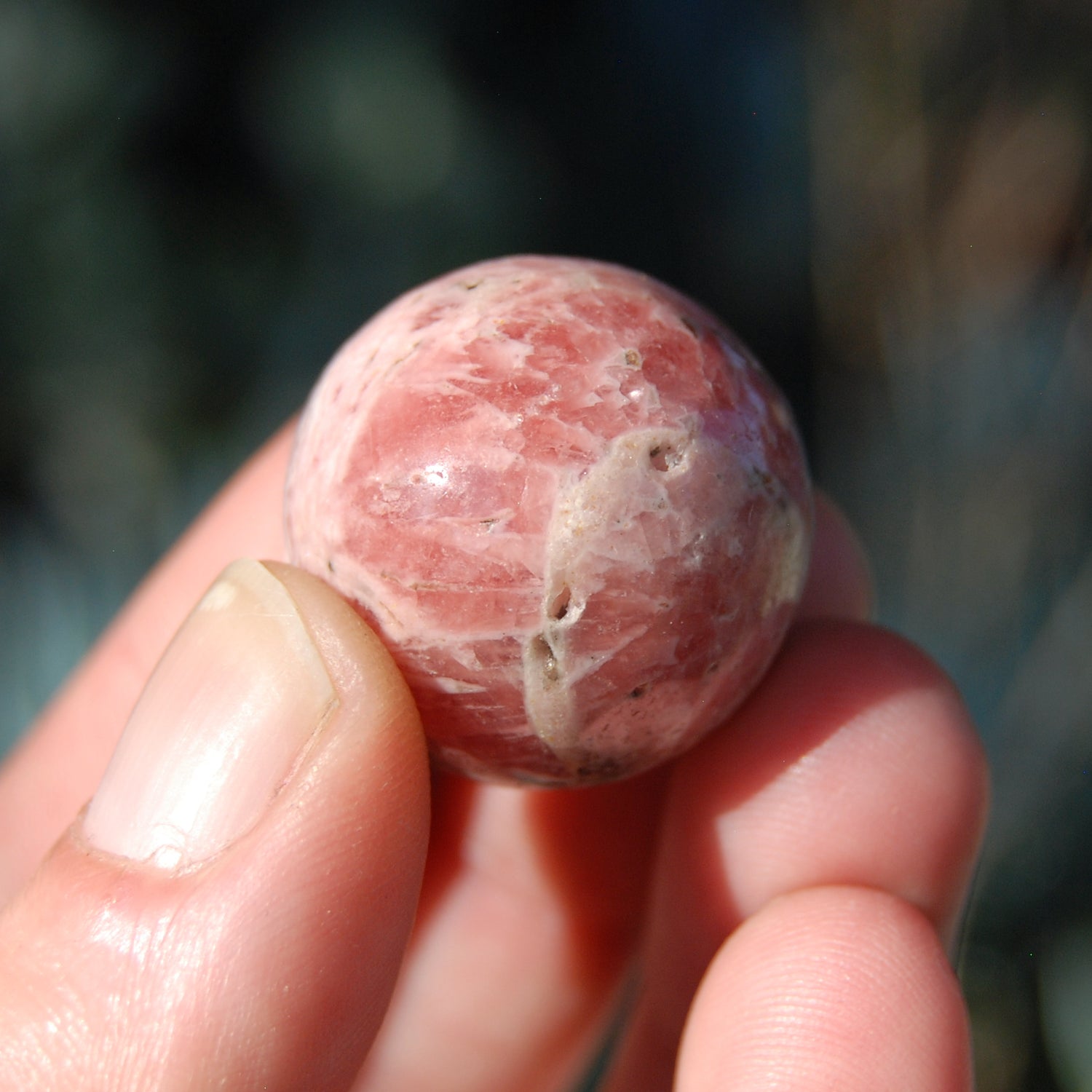 Rhodochrosite Crystal Gemstone Sphere