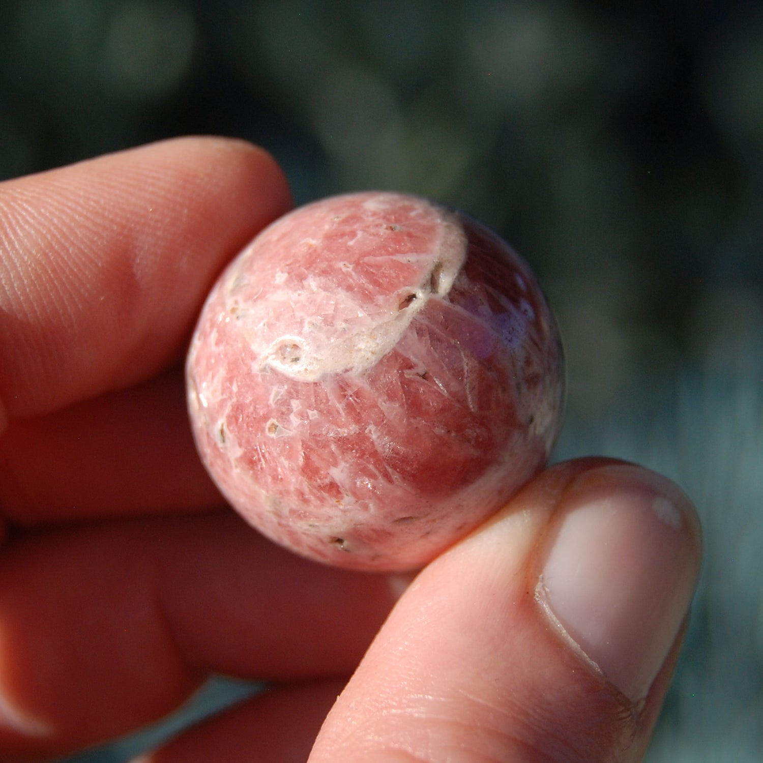 Rhodochrosite Crystal Gemstone Sphere