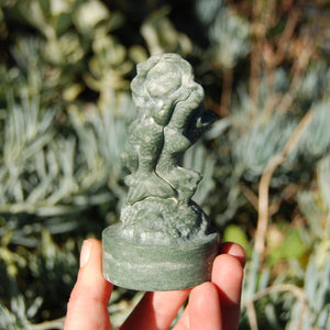 Lushan Jade Sleeping Mermaid Crystal Carving