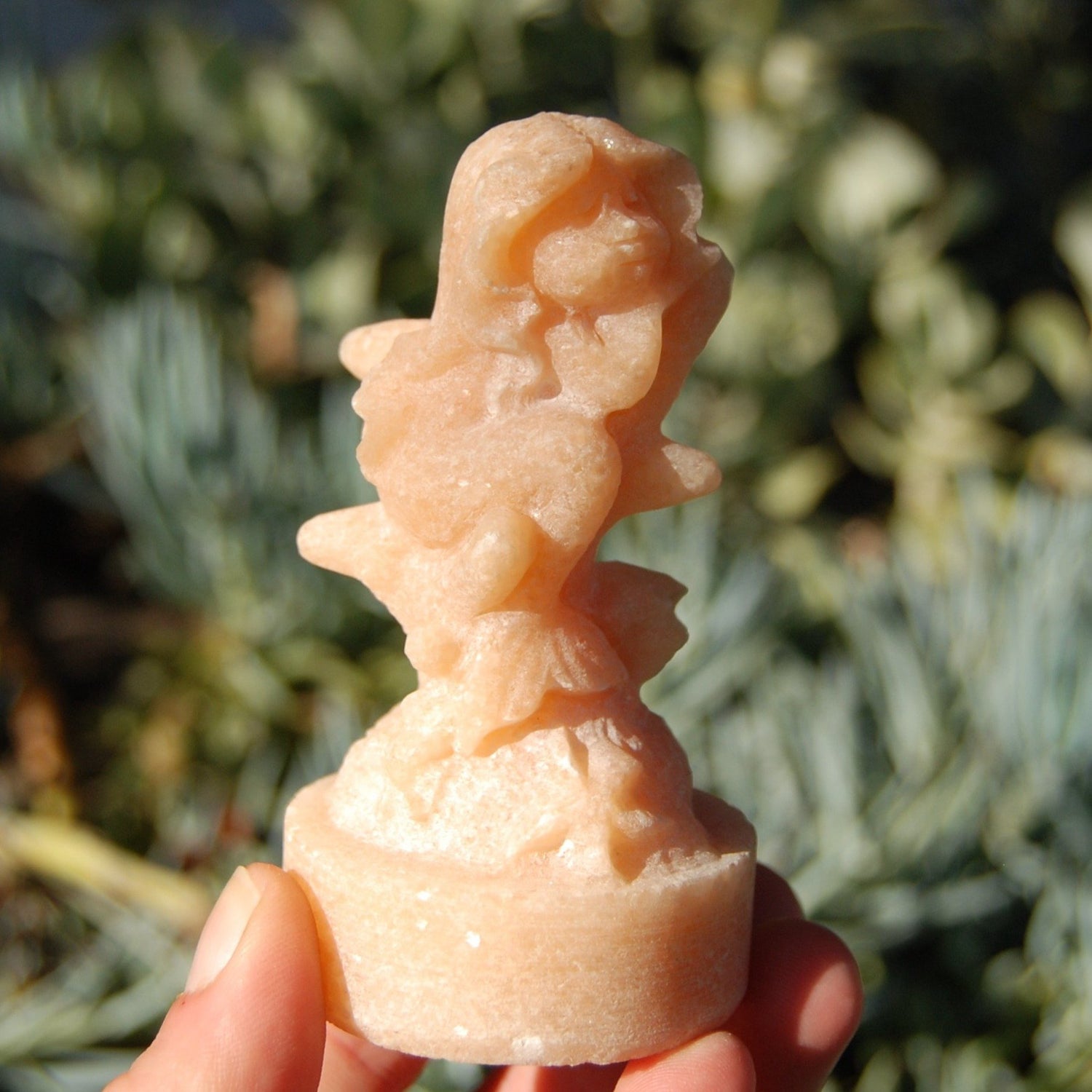 Orange Aventurine Sleeping Mermaid Crystal Carving