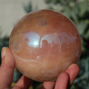 HUGE Aura Star Rose Quartz Crystal Sphere
