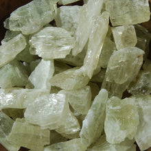 Load image into Gallery viewer, Hiddenite Green Kunzite Raw Crystal Pieces
