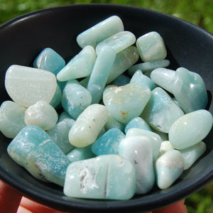 Amazonite Crystal Small Tumbled Stones 20 Piece Lot