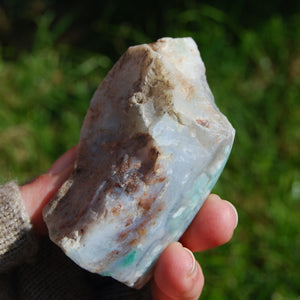 Mtorolite Chrome Chalcedony Slice from Zimbabwe