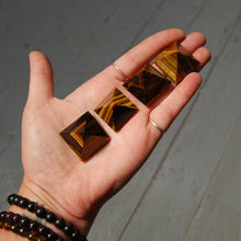 Load image into Gallery viewer, Tiger&#39;s Eye Crystal Pyramid, 25mm to 30mm
