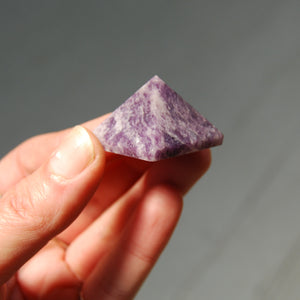 Lepidolite Crystal Pyramid 25mm to 30mm