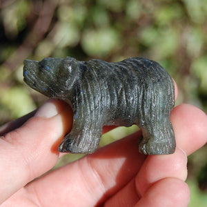 Labradorite Carved Crystal Bear Totems
