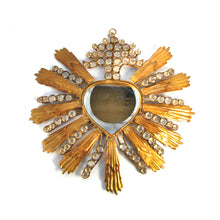 Load image into Gallery viewer, Jeweled Sacred Heart Ex Voto Accent Mirror
