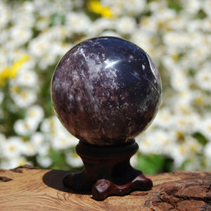 purple chalcedony sphere