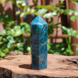 Blue Apatite Crystal Tower