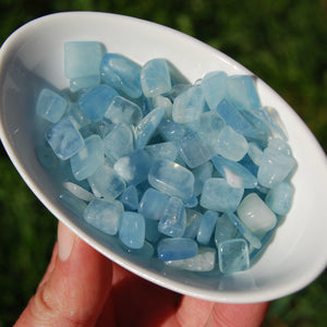 Aquamarine Gemstone Tumbled Stones