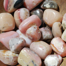 Load image into Gallery viewer, Peruvian Pink Opal Tumbled Stones, Andean Opal Tumbled Crystal
