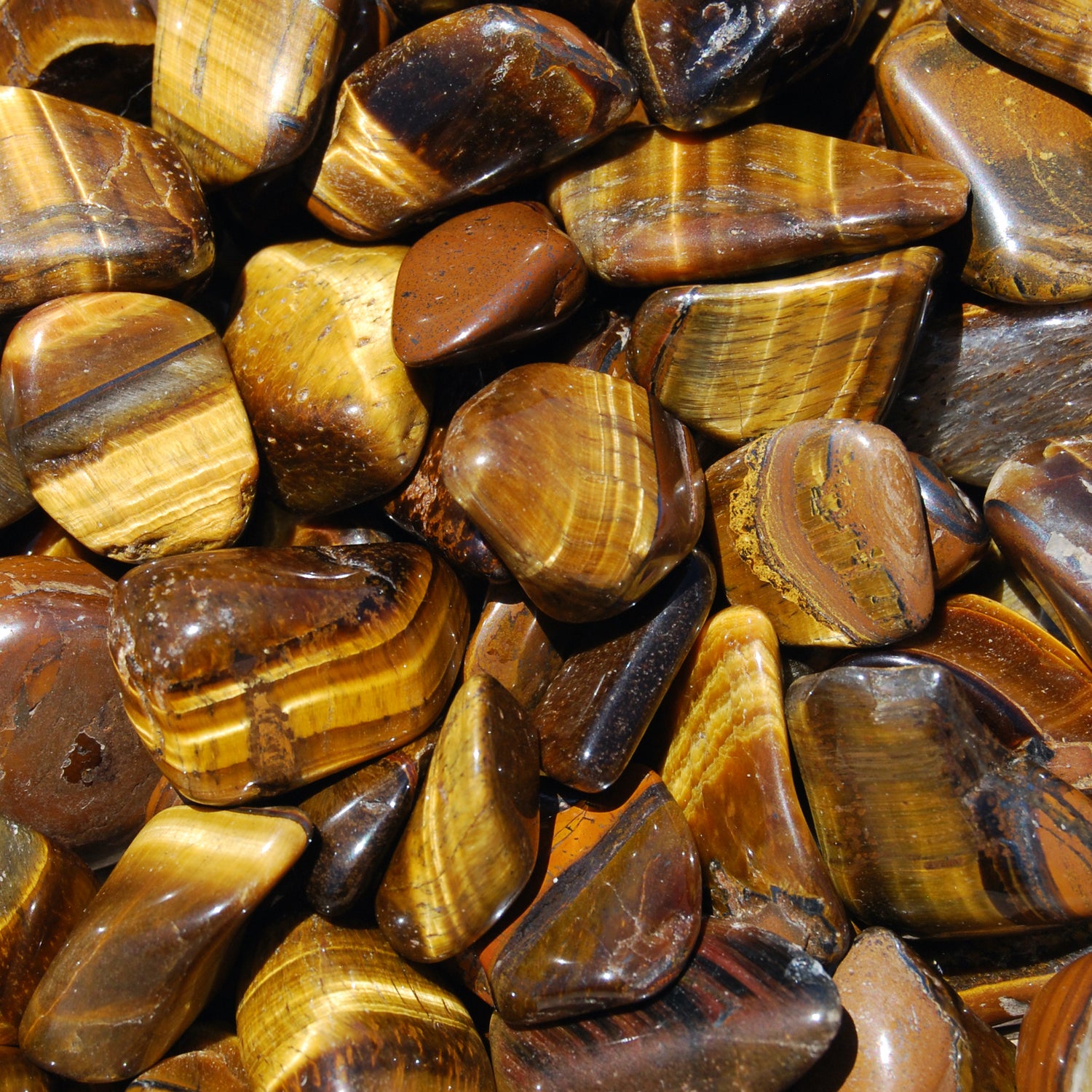 Tiger's Eye Crystal Tumbled Stones Small