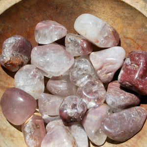 Pink Lithium Quartz Crystal Tumbled Stones