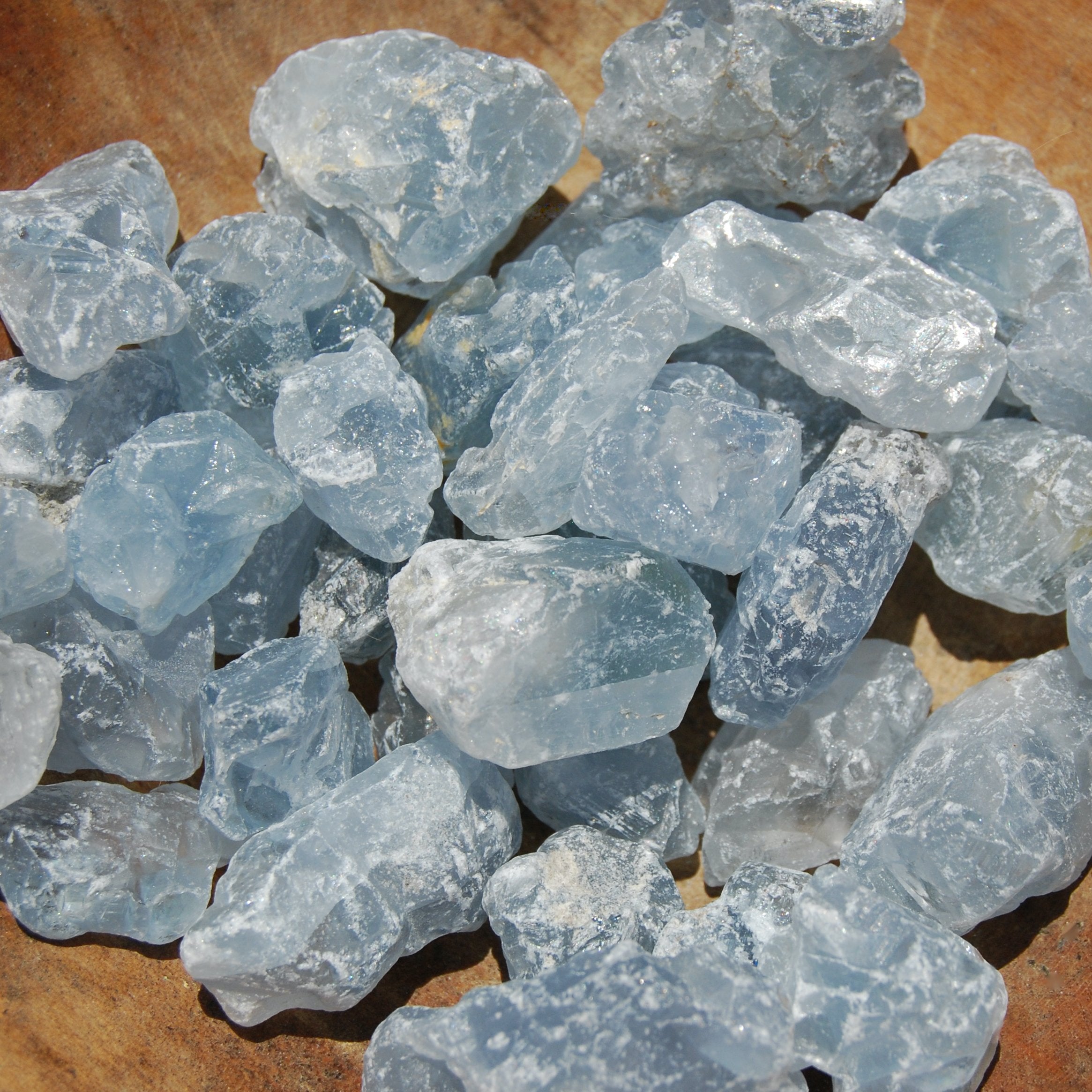 Celestite, Raw Celestite Crystal Pieces